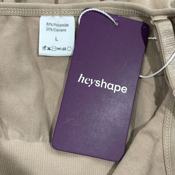 Heyshape Beige Shapewear Bodysuit Adjustable Straps Tummy Control Seamless Large - Picture 7 of 7